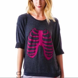 MOVING SALE✨Wildfox Oversized Skeleton Rib Cage Sweater